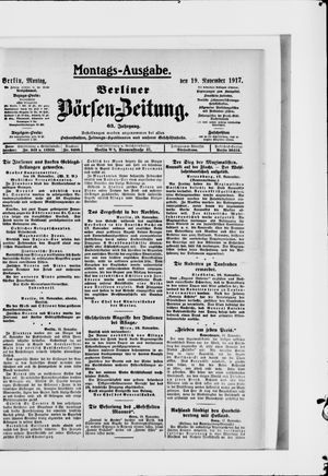 Berliner Börsen-Zeitung vom 19.11.1917