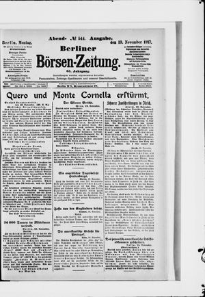 Berliner Börsen-Zeitung vom 19.11.1917