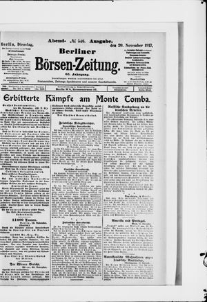 Berliner Börsen-Zeitung on Nov 20, 1917