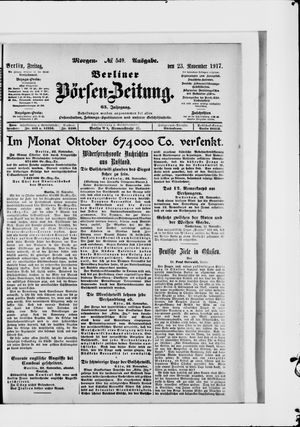 Berliner Börsen-Zeitung vom 23.11.1917
