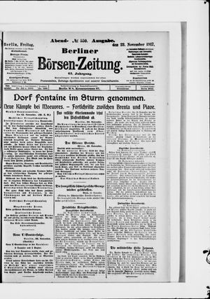 Berliner Börsen-Zeitung vom 23.11.1917