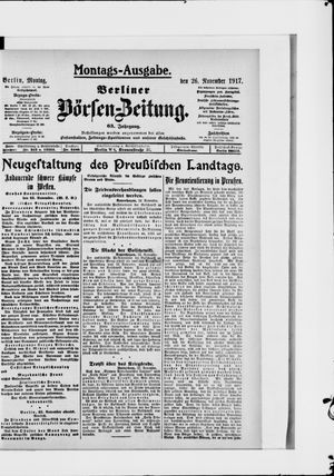 Berliner Börsen-Zeitung vom 26.11.1917