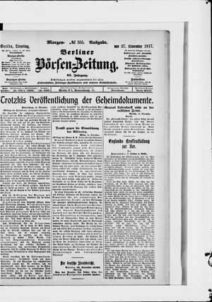 Berliner Börsen-Zeitung vom 27.11.1917