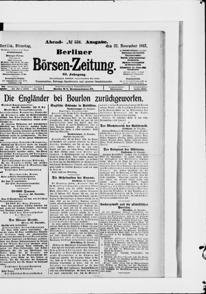 Berliner Börsen-Zeitung vom 27.11.1917