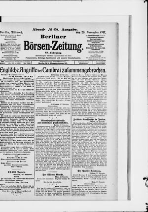 Berliner Börsen-Zeitung vom 28.11.1917