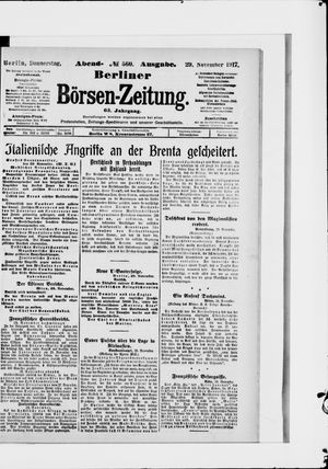 Berliner Börsen-Zeitung vom 29.11.1917