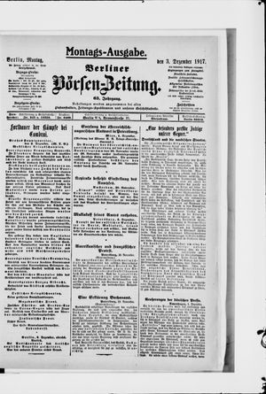 Berliner Börsen-Zeitung vom 03.12.1917