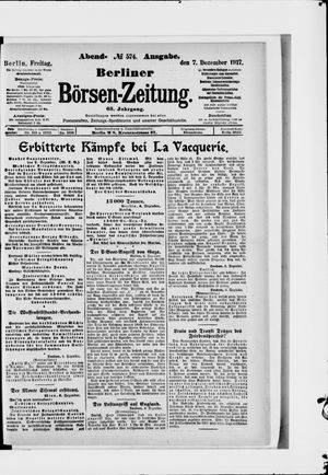 Berliner Börsen-Zeitung vom 07.12.1917