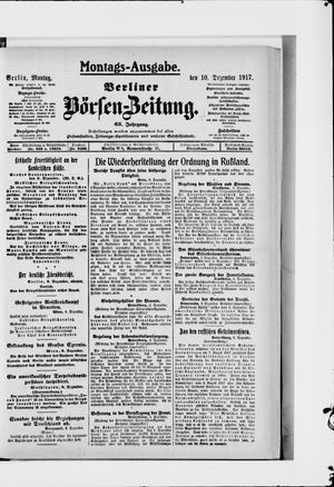 Berliner Börsen-Zeitung vom 10.12.1917