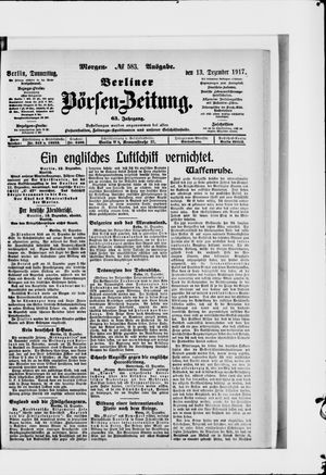 Berliner Börsen-Zeitung vom 13.12.1917