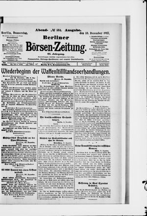 Berliner Börsen-Zeitung vom 13.12.1917