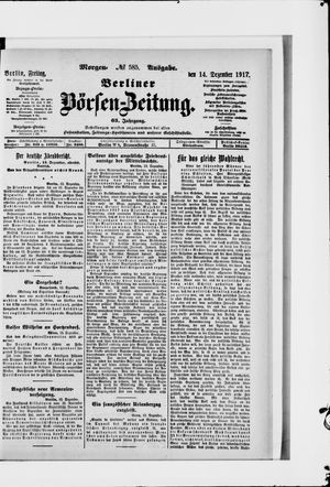Berliner Börsen-Zeitung vom 14.12.1917