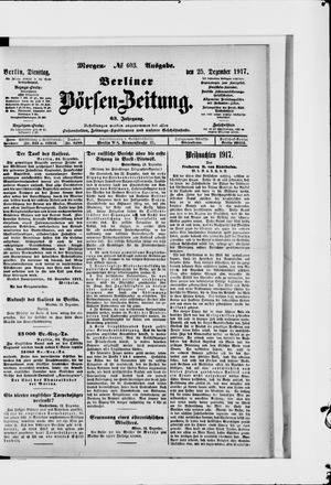 Berliner Börsen-Zeitung vom 25.12.1917