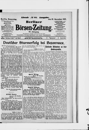 Berliner Börsen-Zeitung vom 27.12.1917