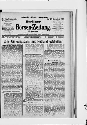 Berliner Börsen-Zeitung vom 29.12.1917