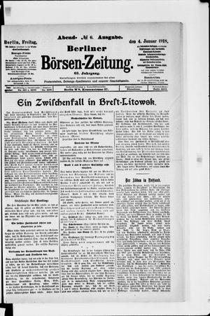 Berliner Börsen-Zeitung vom 04.01.1918