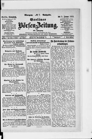 Berliner Börsen-Zeitung vom 05.01.1918