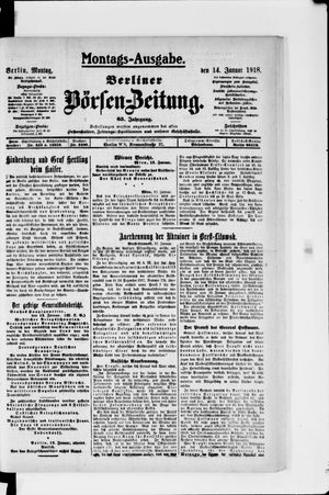 Berliner Börsen-Zeitung on Jan 14, 1918