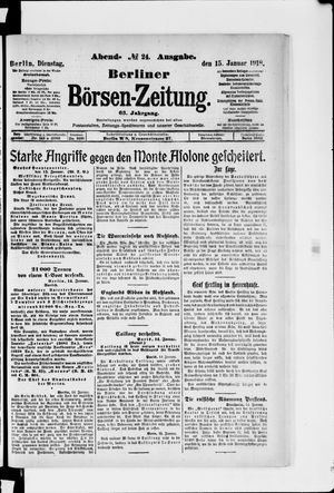 Berliner Börsen-Zeitung vom 15.01.1918