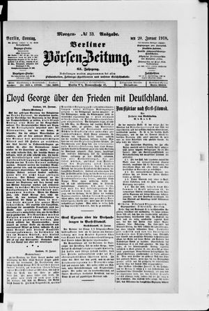 Berliner Börsen-Zeitung on Jan 20, 1918