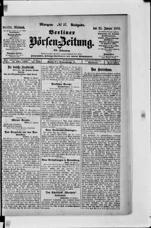 Berliner Börsen-Zeitung vom 23.01.1918