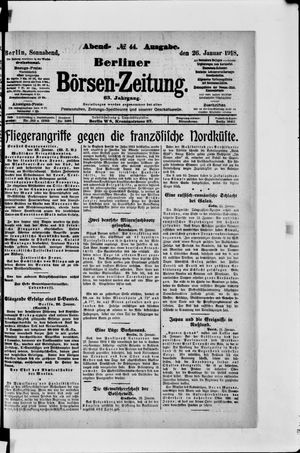 Berliner Börsen-Zeitung on Jan 26, 1918