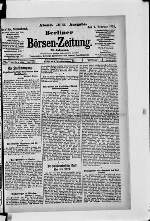 Berliner Börsen-Zeitung vom 02.02.1918