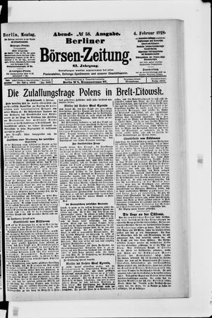 Berliner Börsen-Zeitung on Feb 4, 1918