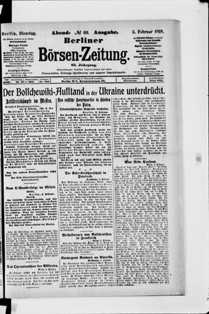 Berliner Börsen-Zeitung vom 05.02.1918