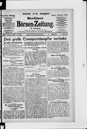 Berliner Börsen-Zeitung vom 08.02.1918