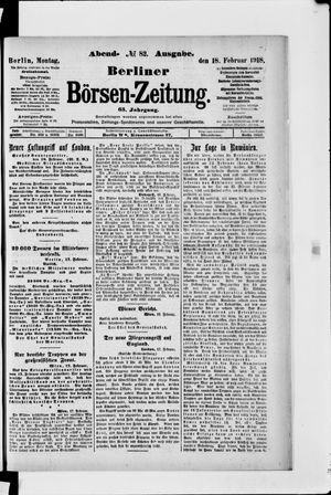 Berliner Börsen-Zeitung vom 18.02.1918