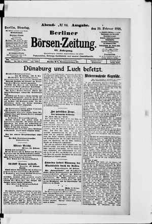 Berliner Börsen-Zeitung vom 19.02.1918