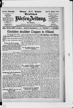 Berliner Börsen-Zeitung on Feb 21, 1918