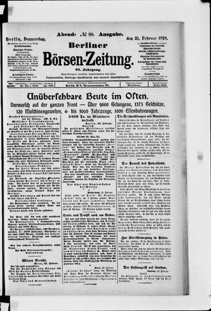 Berliner Börsen-Zeitung on Feb 21, 1918