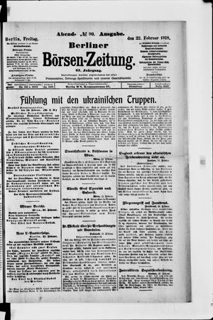 Berliner Börsen-Zeitung vom 22.02.1918