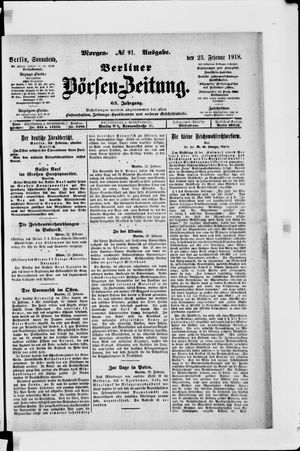 Berliner Börsen-Zeitung vom 23.02.1918