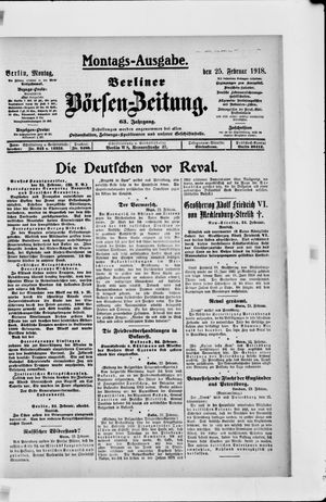 Berliner Börsen-Zeitung vom 25.02.1918