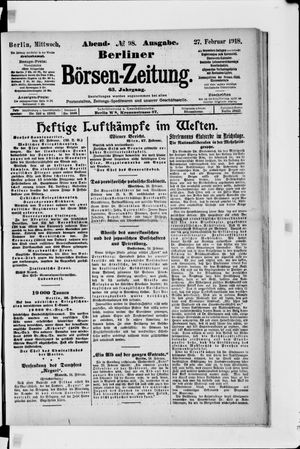 Berliner Börsen-Zeitung vom 27.02.1918