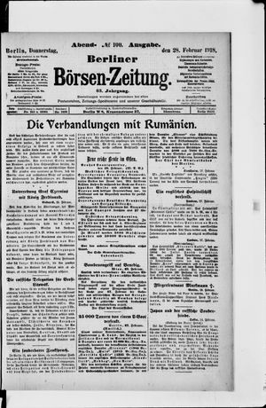 Berliner Börsen-Zeitung vom 28.02.1918