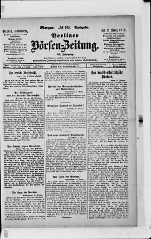 Berliner Börsen-Zeitung vom 02.03.1918