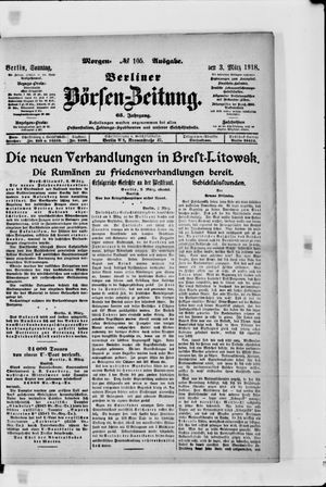Berliner Börsen-Zeitung vom 03.03.1918