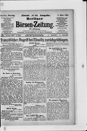Berliner Börsen-Zeitung on Mar 5, 1918