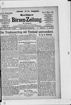 Berliner Börsen-Zeitung on Mar 7, 1918