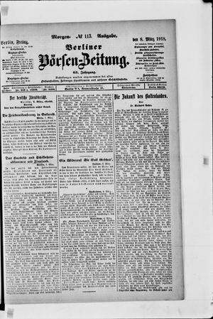 Berliner Börsen-Zeitung vom 08.03.1918