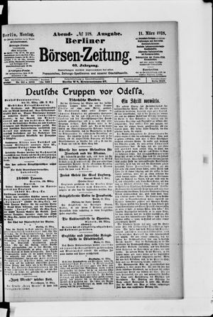 Berliner Börsen-Zeitung vom 11.03.1918