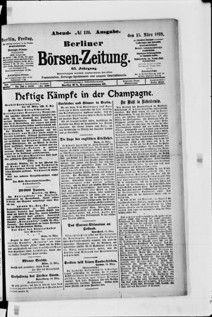 Berliner Börsen-Zeitung on Mar 15, 1918