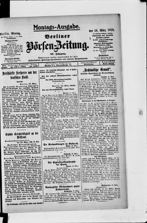 Berliner Börsen-Zeitung vom 18.03.1918