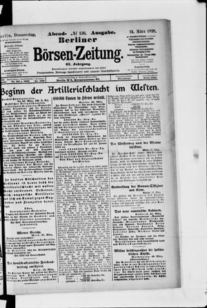 Berliner Börsen-Zeitung on Mar 21, 1918