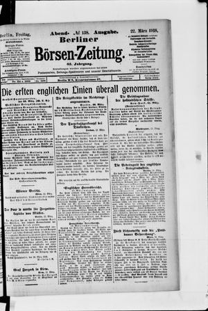 Berliner Börsen-Zeitung vom 22.03.1918