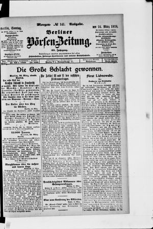 Berliner Börsen-Zeitung vom 24.03.1918